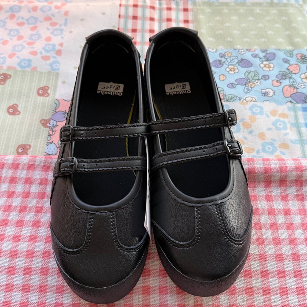 Onitsuka Tiger MEXICO 66 TGRS Black Mary Jane Shoes - Picture 5 of 8